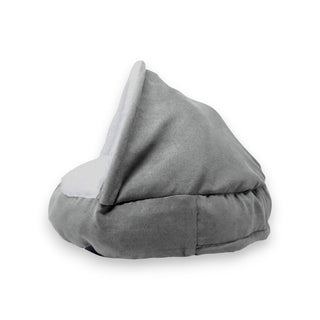 Cozy Cave-Style Pet Bed for All Pets in Suede & Sherpa
