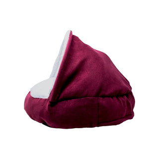 Cozy Cave-Style Pet Bed for All Pets in Suede & Sherpa