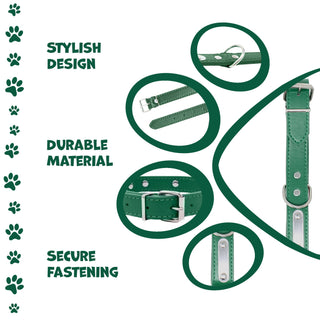 Basic PU Leather Collar for Pets - Adjustable Size