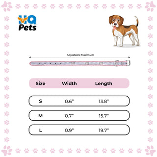 Bone Design PU Leather Collar for Pets with Reflective Detailing