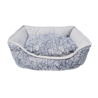 Classic Patterned Pet Beds for Cats & Dogs - Printed Short Plush