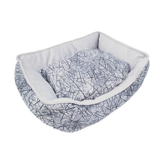 Classic Patterned Pet Beds for Cats & Dogs - Printed Short Plush