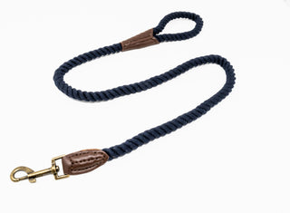 Cotton & Leather Rope Leash - Classic and Durable Design