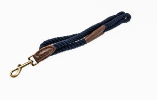 Cotton & Leather Rope Leash - Classic and Durable Design