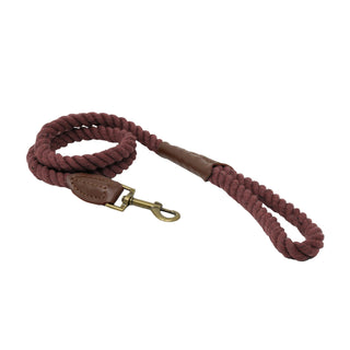 Cotton & Leather Rope Leash - Classic and Durable Design