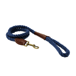 Cotton & Leather Rope Leash - Classic and Durable Design