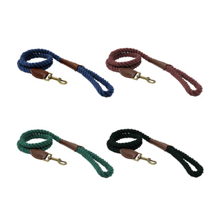 Cotton & Leather Rope Leash - Classic and Durable Design