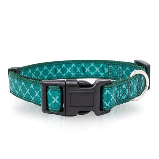 Cross Pattern PVC Collars with Secure Closure & Leash