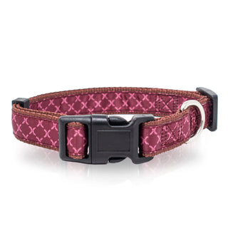 Cross Pattern PVC Collars with Secure Closure & Leash