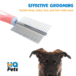 Double-Sided Pet Comb for Effective Grooming and Pest Control