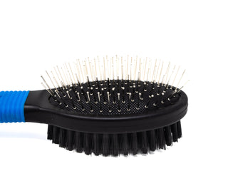 Double-Sided Pet Grooming Brush for Dogs and Cats - Stainless Steel