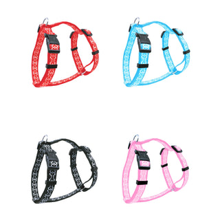 H-STYLE PET HARNESS WITH BONE DESIGN & ADJUSTABLE BUCKLES - MAXIMUM COMFORT FOR PETS