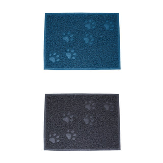 Premium PVC Pet Mat Rectangle Shape with Paw Prints