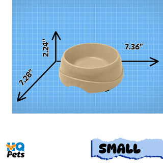 Natural Bamboo Fiber Small with Easy Grip Pet Bowl - Sustainable Elegance for Your Beloved Pet