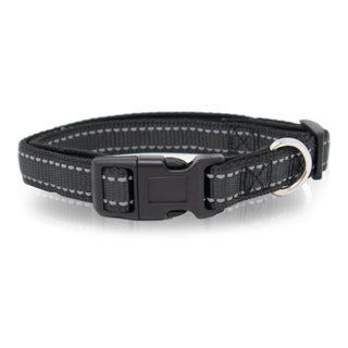 Neoprene Padded Pet Collar with Adjustable Buckles & Reflective Stitches