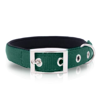 Padded Pet Collar with Adjustable Sizing - Polyester & Stainless Steel