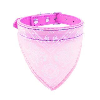 Premium PU Leather Collar with Bandana Design for Pets