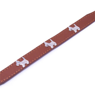 PU LEATHER COLLAR with Puppy DESIGN & Adjustable Size