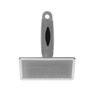 Rectangle Shape Pet Grooming Brush for Daily Use - Rubber & Stainless Steel