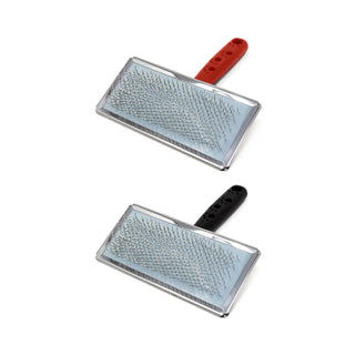 Rectangle Shape Pet Grooming Brush for Daily Use - Rubber & Stainless Steel