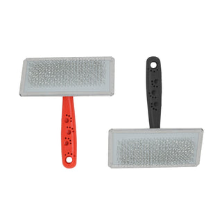 Rectangle Shape Pet Grooming Brush for Daily Use - Rubber & Stainless Steel