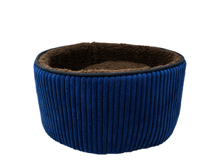 Round Cuddler Pet Bed - Soft Line Plush & Sherpa