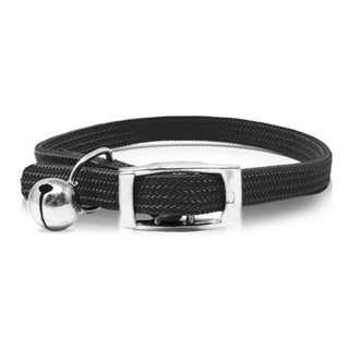 Stretchable Cat Collar with Bell - Polyester & Stainless Steel