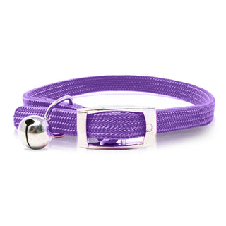 Stretchable Cat Collar with Bell - Polyester & Stainless Steel